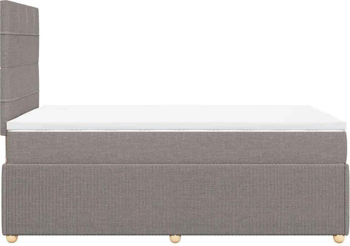 Produktbild VidaXL Boxspringbett Einzelbett Polsterbett Bett Matratze Taupe 80x200cm Stoff (80 x 200 cm, 80 x 200 cm)
