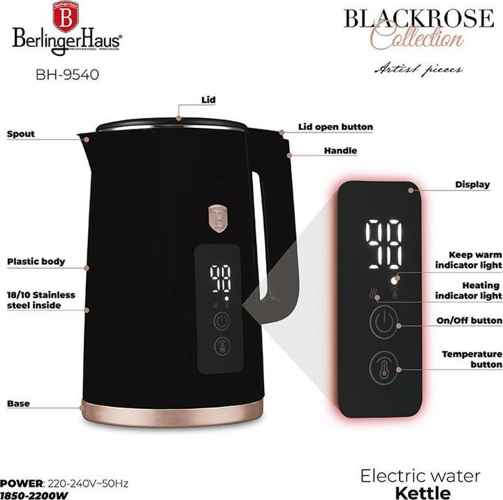 Produktbild BerlingerHaus Haus Wasserkocher & Toaster (1.70 l, CH-Stecker)