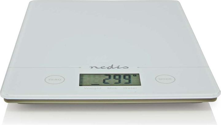 Produktbild Nedis Küchenwaagen | Digital | Glas / Kunststoff | CR 2032 Batterie | Weiss