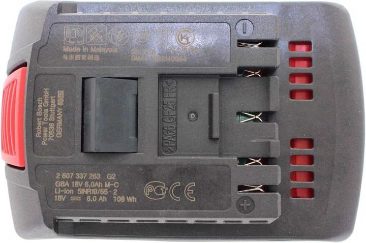Actual product image Bosch Professional Zubehör Battery GSR 18 V-LI battery 2607336815, 2607337263, 1600A004ZN with 18 Volt and 6Ah (6 Ah)