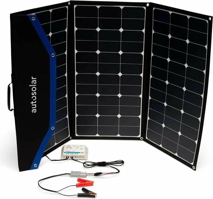 Autosolar Solar case 180 W with MPPT charge controller, solar panel (195 W, 6 kg)