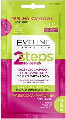 Eveline 2 Steps To Beauty Cleansing And Detoxifying Treatment 2x4ml (Reinigungstücher, 4 ml)