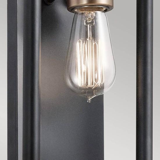 Produktbild Elstead Lighting Imahn Wandleuchte E27 Schwarz und Naturmessing (E27)
