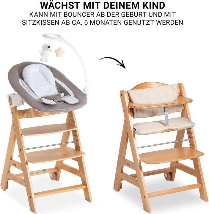 Immagine prodotto Hauck Seggioloni Beta Plus Natural 5 pezzi Set neonato - Seggiolone + (Seggiolone)