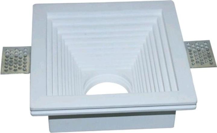 Produktbild V-TAC VT867SQ GU10 Fassung Gips weiss Einbauleuchte quadratisch