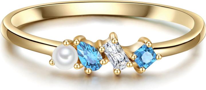 Immagine prodotto Glanzstücke München Donna Argento Cubic Zirconia Perla d'acqua dolce coltivata Oro giallo - 24040 (58, 925 Argento)