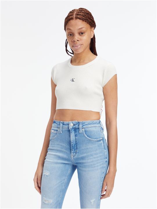 Actual product image Calvin Klein Jeans Open Back Tied Knitted Crop Top - 123149 (L)