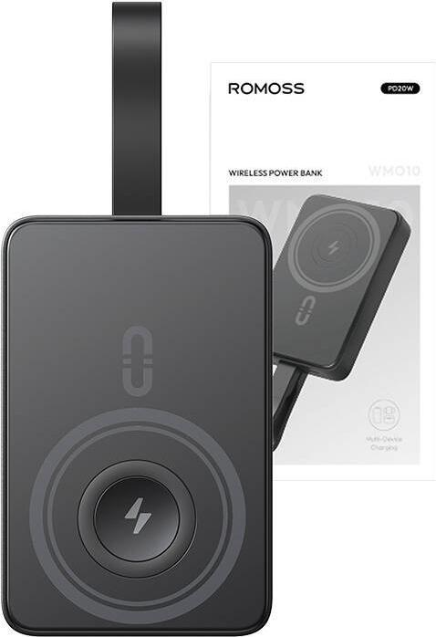 Actual product image Romoss Powerbank WM010 10000mAh 20W (black) (10000 mAh, 20 W, 37 Wh)