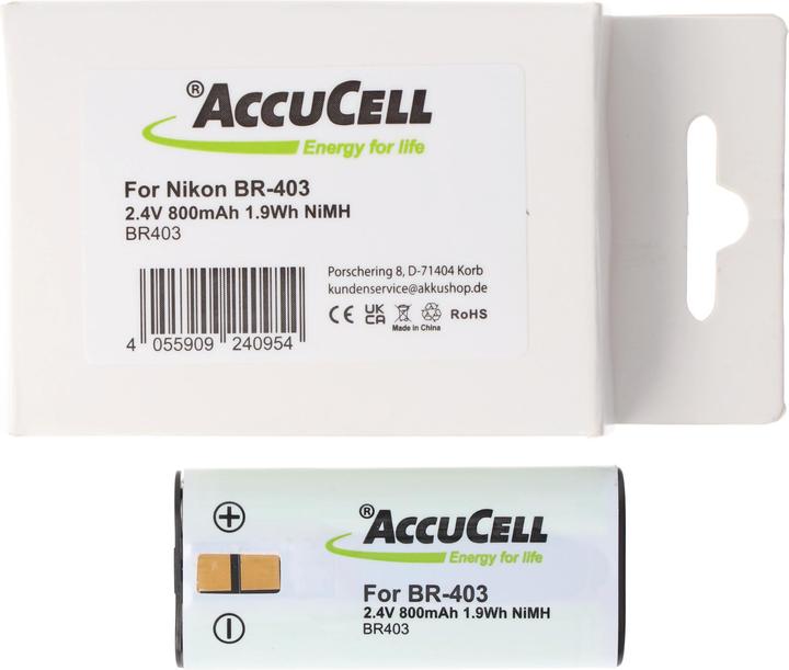 Actual product image AccuCell Akku olympus ds-2300, -3300, -4000, br-403