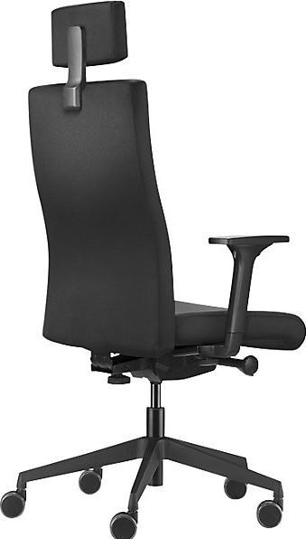 Actual product image Trendoffice DAUPHIN Bürostuhl to-strike comfort mit Nackenstütze 9246 Stoff schwarz Gestell (9246)