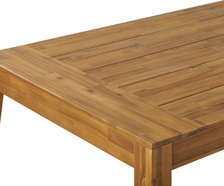Image du produit Beliani Ensemble de meubles de jardin en acacia marron clair 6 places LIVORNO (225 cm)