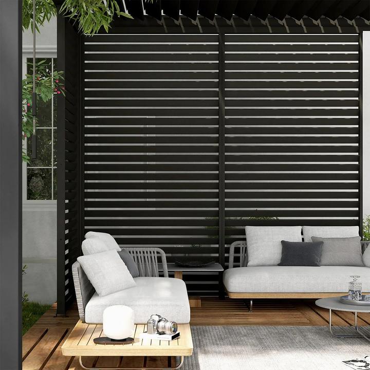 Actual product image Leco Wand 93 cm zur Lamellenpergola DELUXE anthrazit (93 cm, 93 cm)