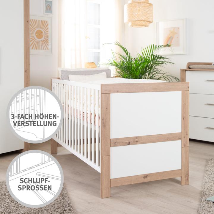 Image du produit Roba Ensemble pour chambre d'enfant Malo (Lit de bébé, Armoires pour enfant, Unité de changement)