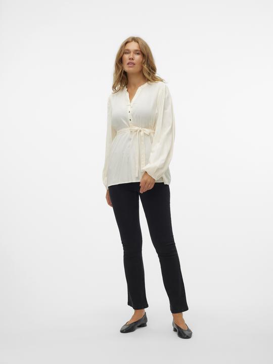 Actual product image Mamalicious Regular fit Mandarin collar Cuffs with button Balloon sleeves Top Blouse (XL)