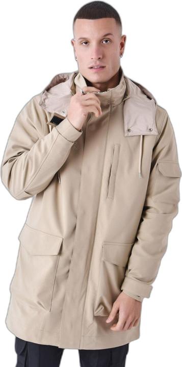Project X Paris Lange Steppjacke mit Taschen (L)
