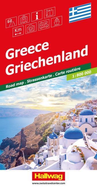 Produktbild Hallwag Strassenkarte Griechenland 1:800.000