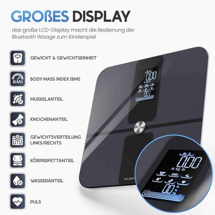 Actual product image Heldenwerk Körperanalysewaage (180 kg)