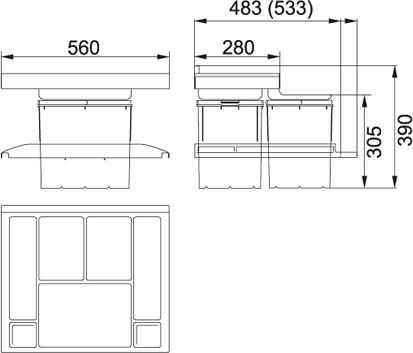 Actual product image Franke Trolley Vario 60 (34 l)
