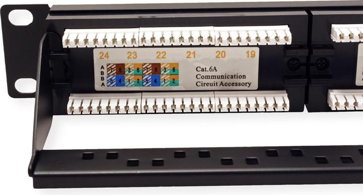 Produktbild Value Kat.6A 19/"-Patchpanel, 24 P, ungeschirmt, schwarz