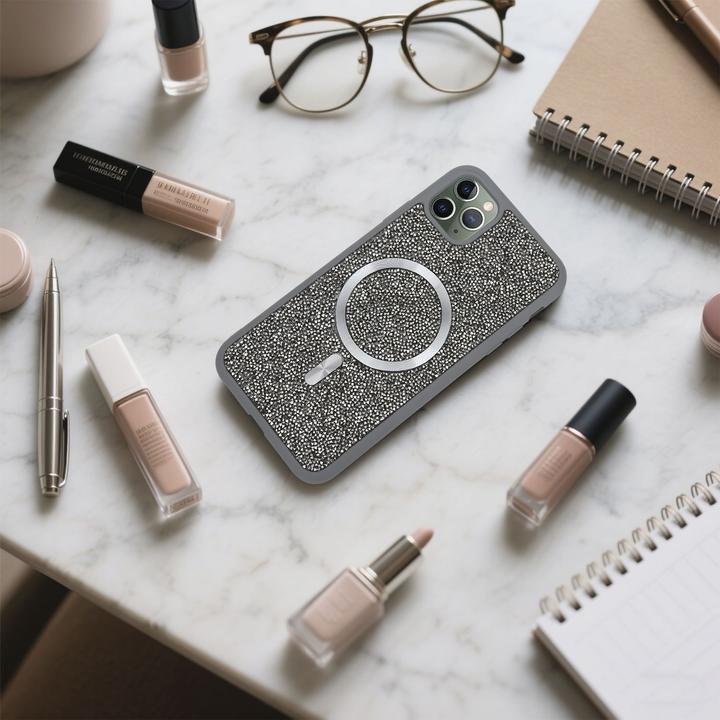Produktbild Cadorabo iPhone 11 PRO MAX Hülle kompatibel mit MagSafe Glitzer Case (Apple iPhone 11 Pro Max)