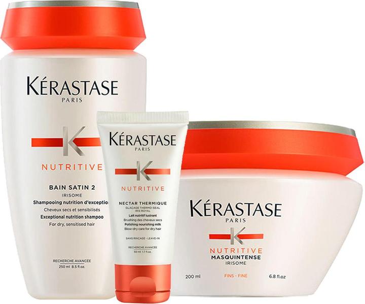 Produktbild Kérastase Pflegeroutine für sehr trockenes, feines Haar mit gratis Leave In in Probiergrösse Set