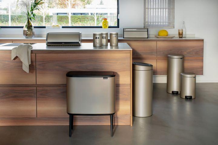 Actual product image Brabantia Trash can Bo Touch Bin champagne color, 3 x 11 L (33 l)