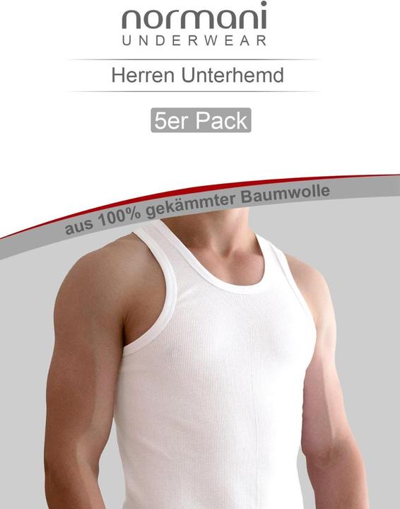 Produktbild Normani 5 Stück Herren-Unterhemd Doppelripp (XS)