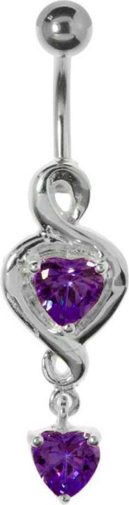 Bijouteria Bauchpiercing (Chirurgenstahl 316L, Kristall, Silber 925)
