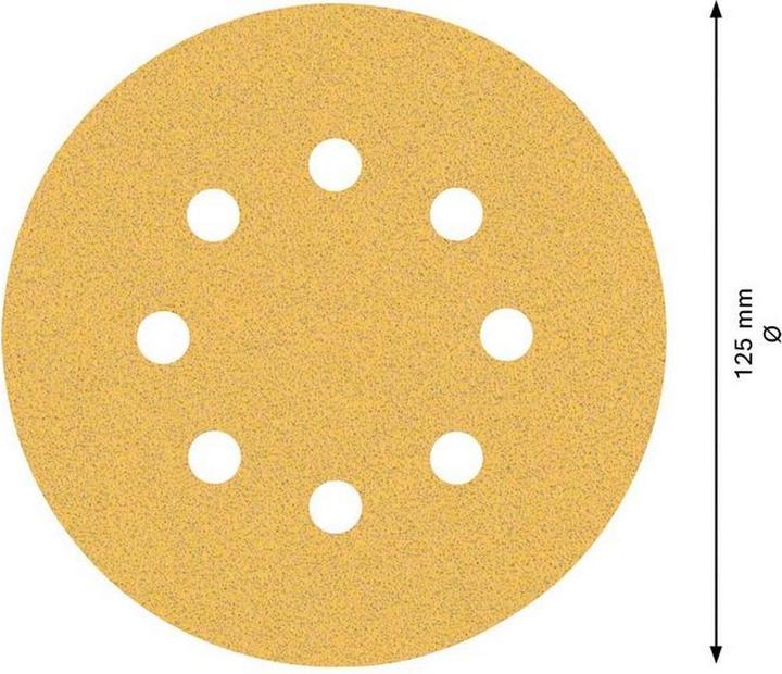 Productafbeelding Bosch Professional Zubehör Expert C470 Schuurpapier met 8 gaten voor excentrische schuurmachine, 125 mm, G 80, 5 stuks. (80)