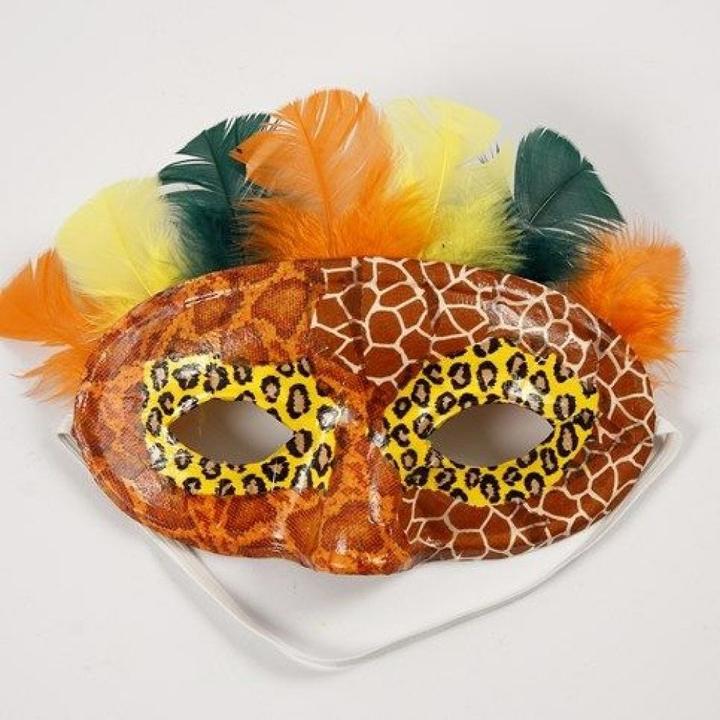 Image du produit Creativ Company Accessoire de fête demi-masque blanc, 10 pièces