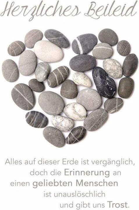 Produktbild Trauerkarte Herzliches Beileid (1 Stk.)