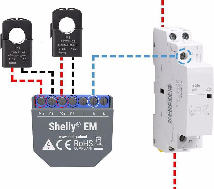 Produktbild Shelly EM WiFi-Energy Meter (Schaltaktor)