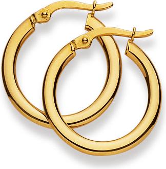 Natsumi Schmuck Creolen Gelbgold 18K/750 Ø 20mm Flach/Rund (750/18 K Gelbgold)