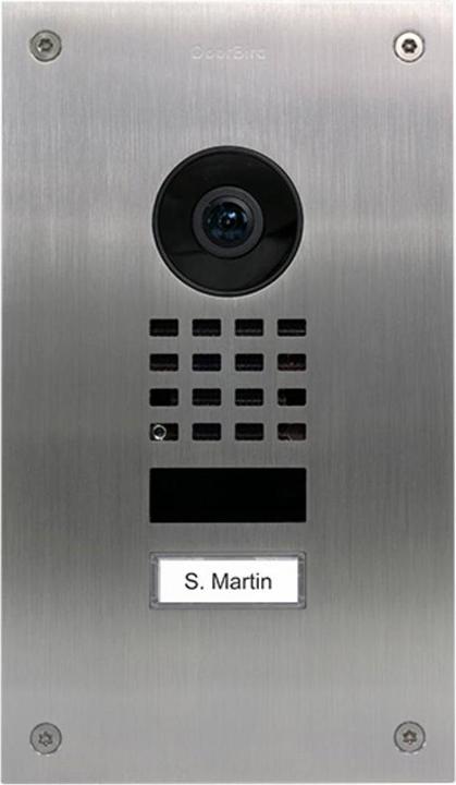 Produktbild Doorbird IP Video Türstation D1101UV, Upgrade für D201/D202, Edelstahl V2A, gebürstet, 1 Ruftaste (Ethernet)