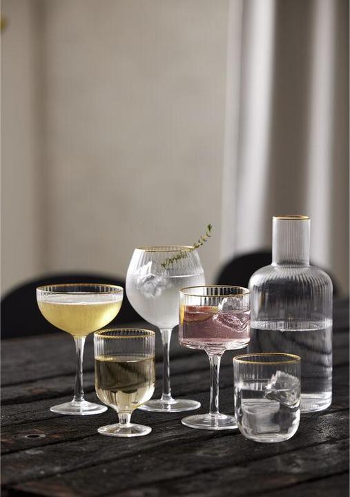 Actual product image Lyngby Glass - Palermo Cocktail glass 31 cl Gold 4 pc (3.15 dl, 4 x, Aperitif glasses)