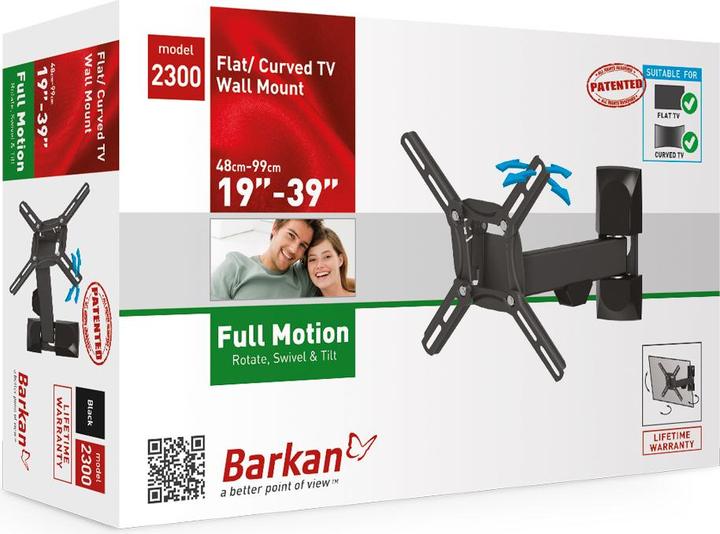 Produktbild Barkan Wandhalterung WH 2300, 19"-39" (Wand, 27", 10 kg)