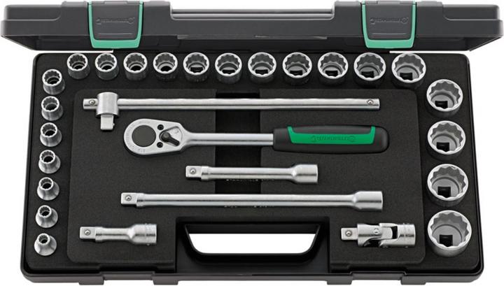 Produktbild Stahlwille 1/2" Steckschlüssel-Satz (32 mm, 18 mm, 11 mm, 12 mm, 20 mm, 19 mm, 27 mm, 15 mm, 25 mm, 13 mm, 21 mm, 14 mm, 29 mm, 8 mm, 10  mm, 30 mm, 23 mm, 26 mm, 22 mm, 17 mm, 28 mm, 9 mm, 16 mm, 24 mm, 31 mm)