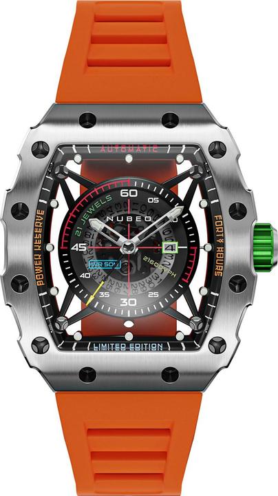Actual product image Nubeo NB-6080-01 Men's watch Huygens Automatic Limited 43mm 5ATM