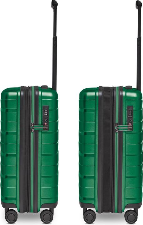 Actual product image Bergpfeil Travel 4-Rollen Kabinentrolley S 55 cm mit Dehnfalte (44 l, Hand luggage (up to 50 litres))