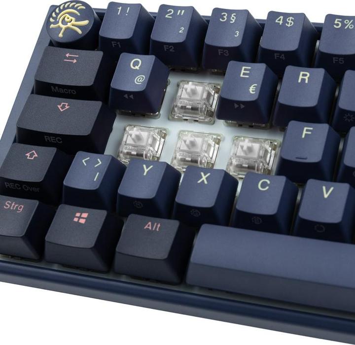 Actual product image Ducky One 3 Cosmic Blue Mini Gaming Keyboard, RGB LED - MX-Ergo-Clear (DE, Cable)