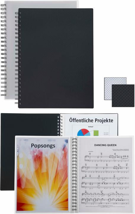 Actual product image Kolma A4 spiral notebook with 20 pockets colourless (A4, 1 x)