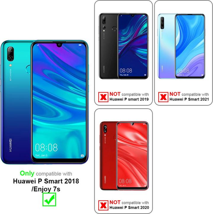 Actual product image Cadorabo TPU Matt Metallic Cover (Huawei Enjoy 7S, Huawei P Smart (2018))