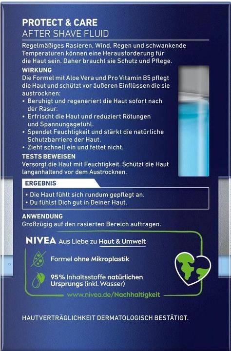 Nährwerte und Zutaten NIVEA MEN Protect & Care Fluid (Aftershave Sprühpumpe, 100 ml)