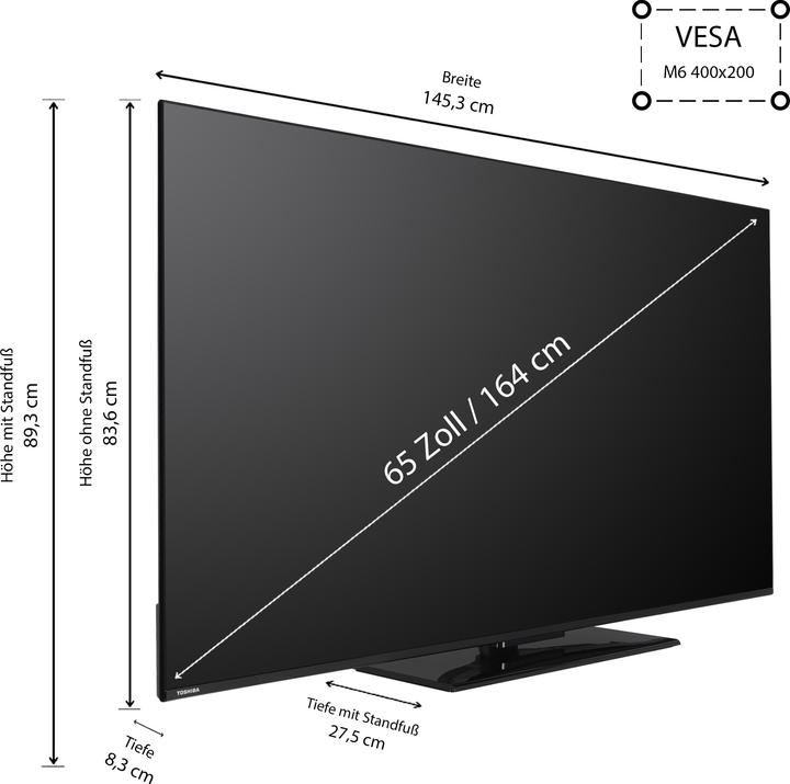 Immagine prodotto Toshiba 65UV3463DA, nero (65", LED, 4K)