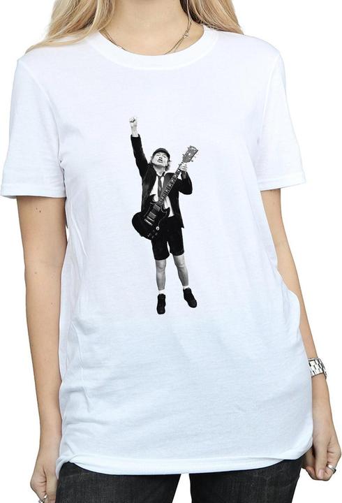 Immagine prodotto AC/DC Femme/Les femmes Angus Young - T-shirt boyfriend en coton avec découpes (S)