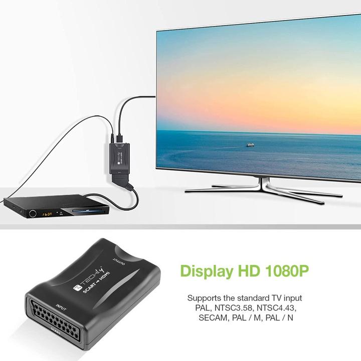 Immagine prodotto Techly Convertitore compatto da SCART a HDMI (0.06 m)