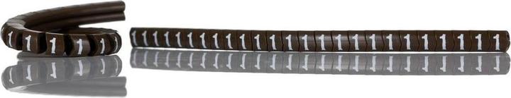 Produktbild HellermannTyton PVC-Kabelkennzeichnungstüllen 1 braun (178 mm, 250 Stk.)