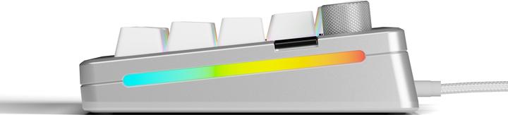 Actual product image Glorious GMMK 3 Pro 65 % Custom Gaming Keyboard - Pre-Built, ANSI (US), Fox Switches, silver (US, Cable)
