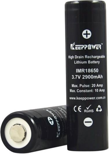 Actual product image Keeppower Akku IMR18650 - 10A (Flat Top) (1 pcs., 18650, 2900 mAh)