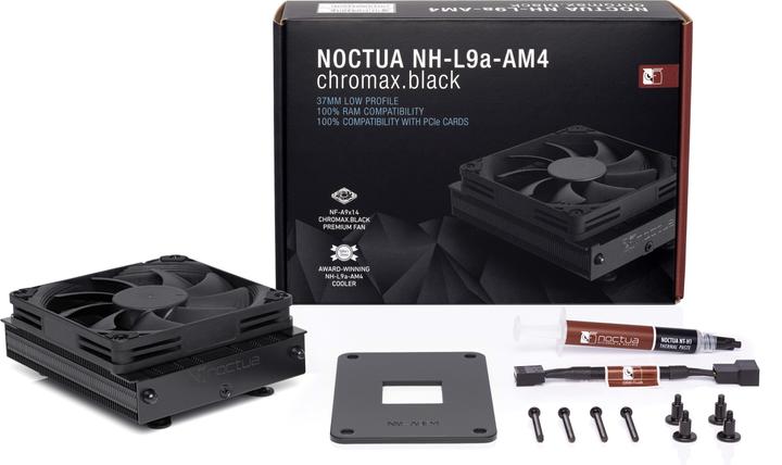 Actual product image Noctua NH-L9a-AM4 chromax.black (37 mm)
